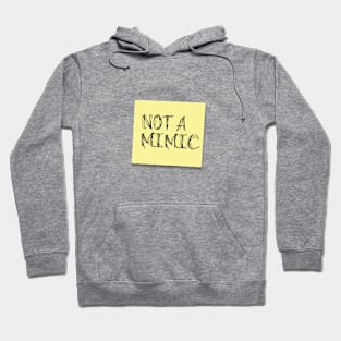 Not A Mimic Skewed Yellow Handwritten Post It Note Hoodie